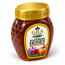 Saffron Honey – top angle – 250g