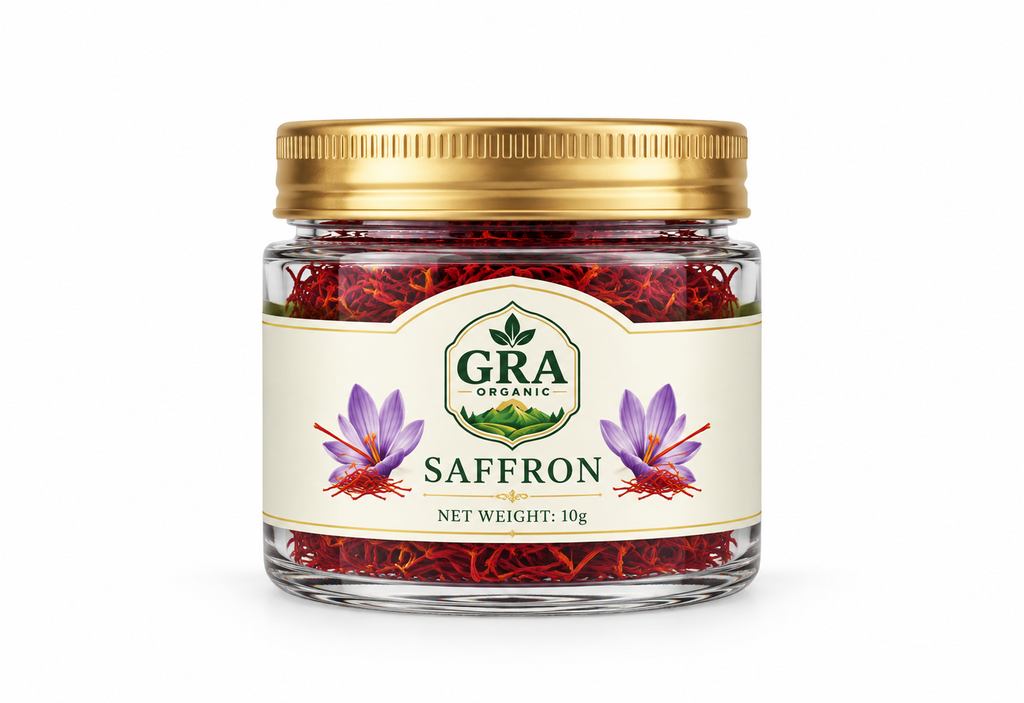 GRA Saffron 10g glass jar